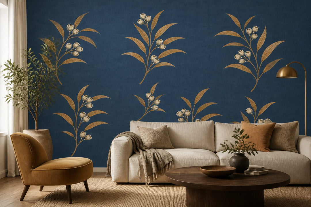 Slate Blue Wallpaper Mural product view