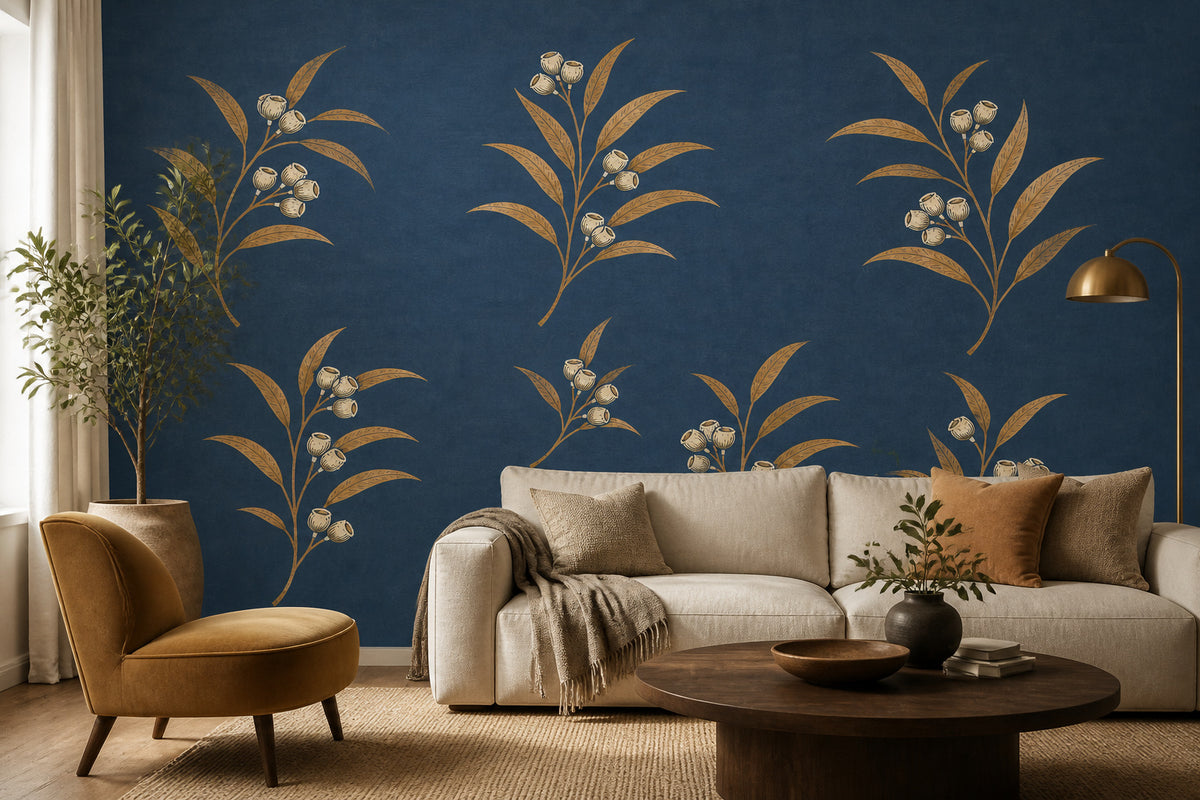 Slate Blue Wallpaper Mural product view