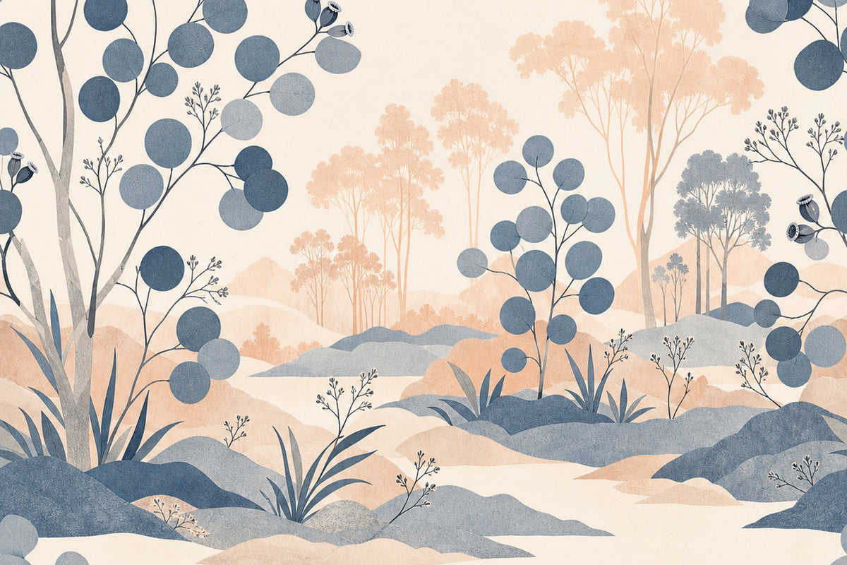 Slate Blue Wallpaper Mural product view
