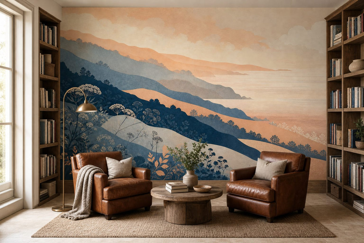 Slate Blue Wallpaper Mural product view