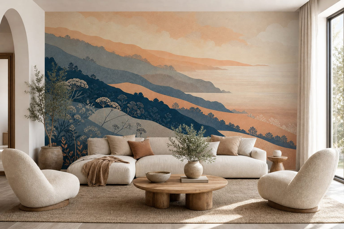 Slate Blue Wallpaper Mural product view