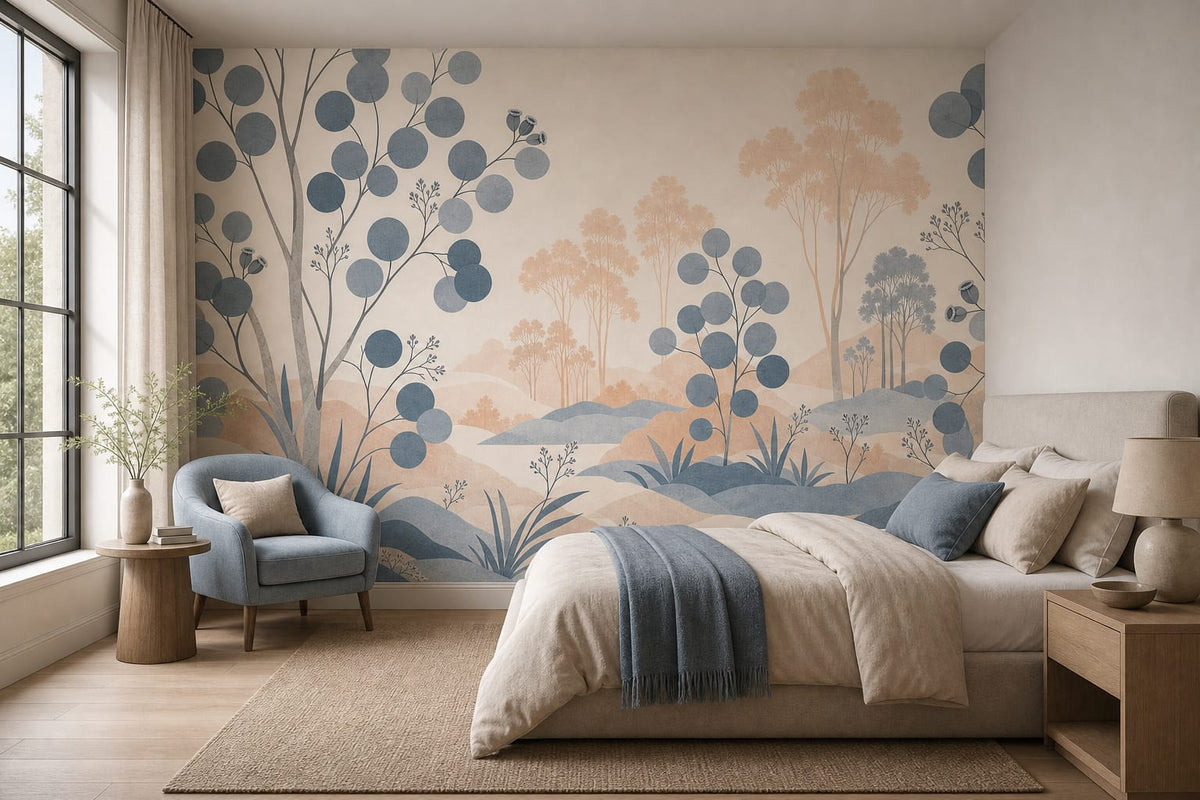 Slate Blue Wallpaper Mural product view