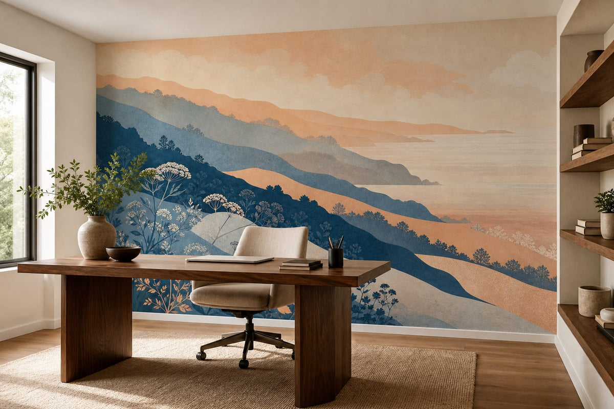 Slate Blue Wallpaper Mural product view