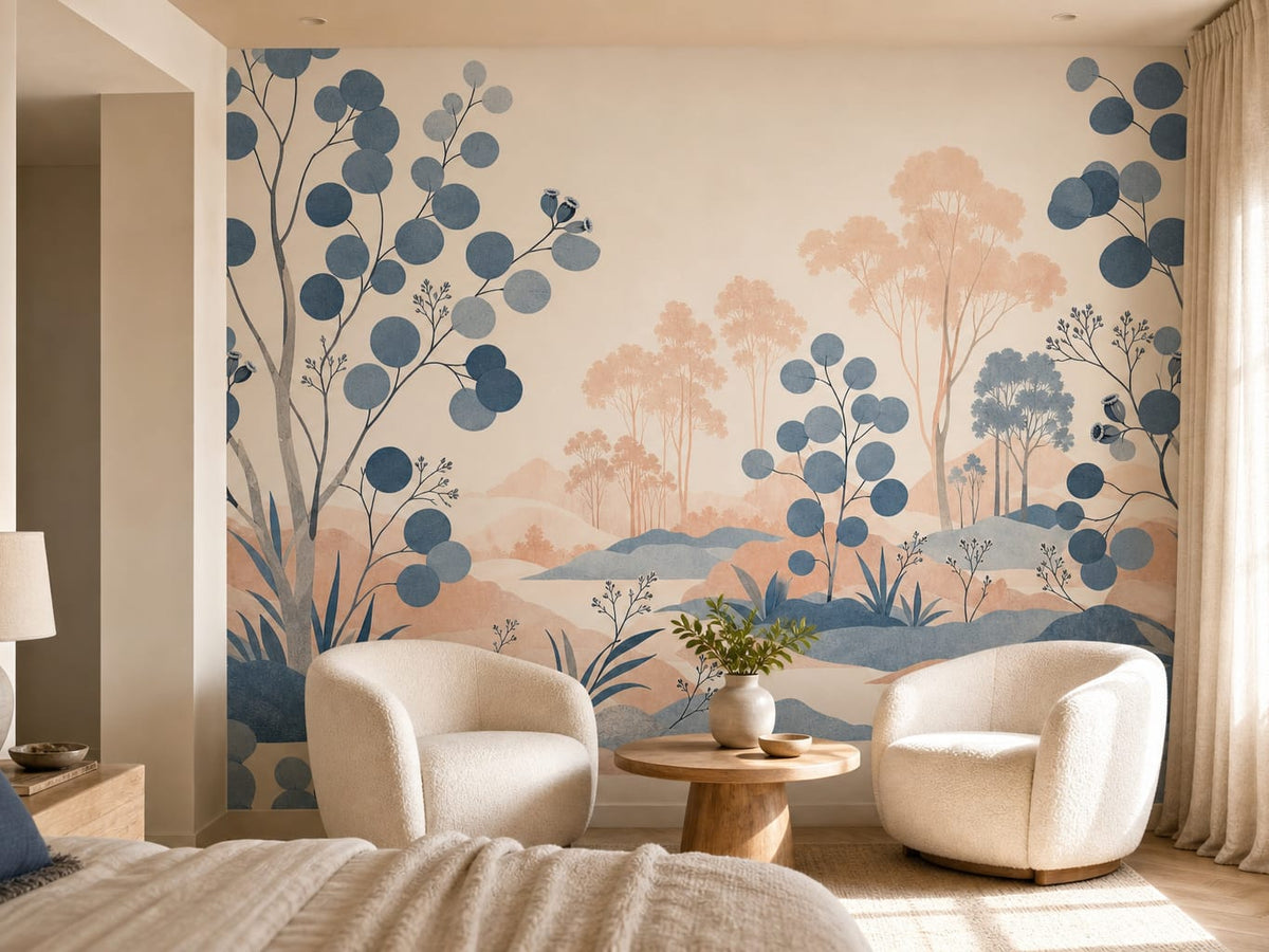 Slate Blue Wallpaper Mural product view