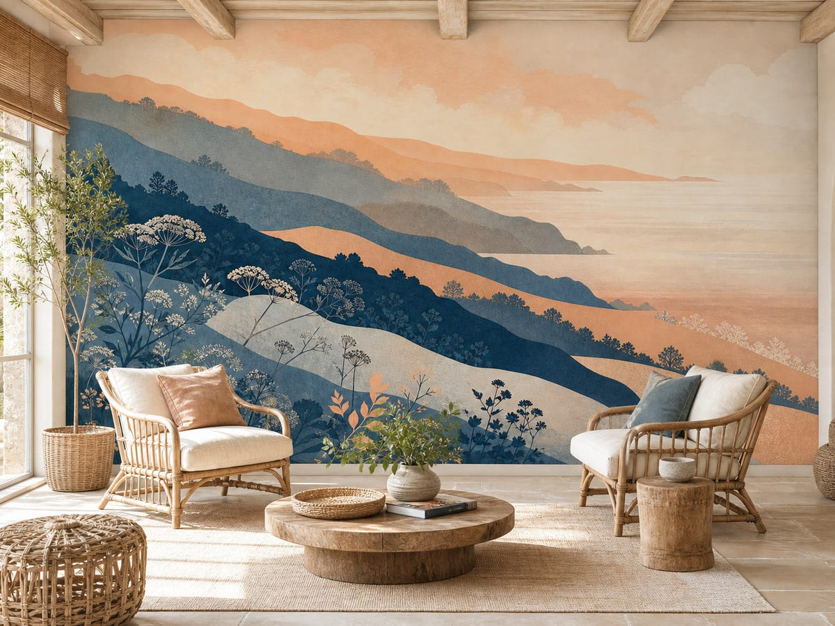 Slate Blue Wallpaper Mural product view