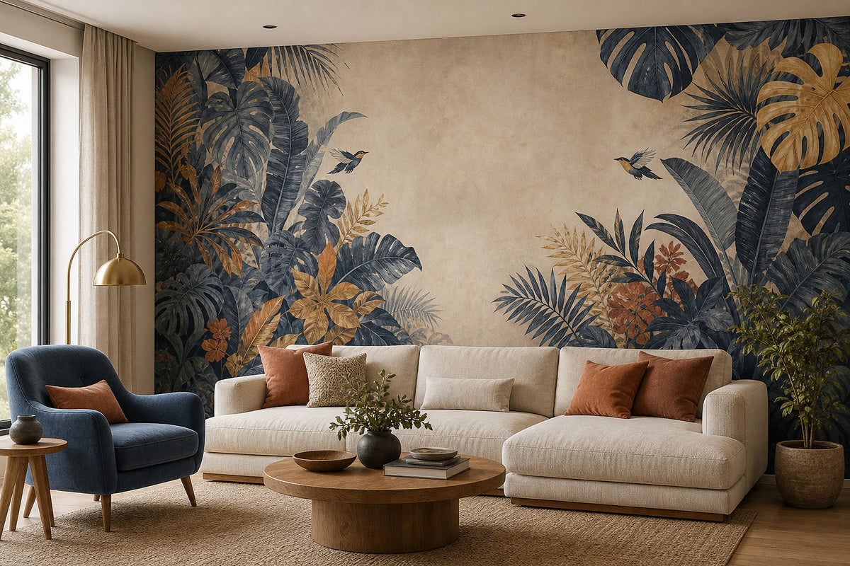 Slate Jungle Wallpaper Mural product view