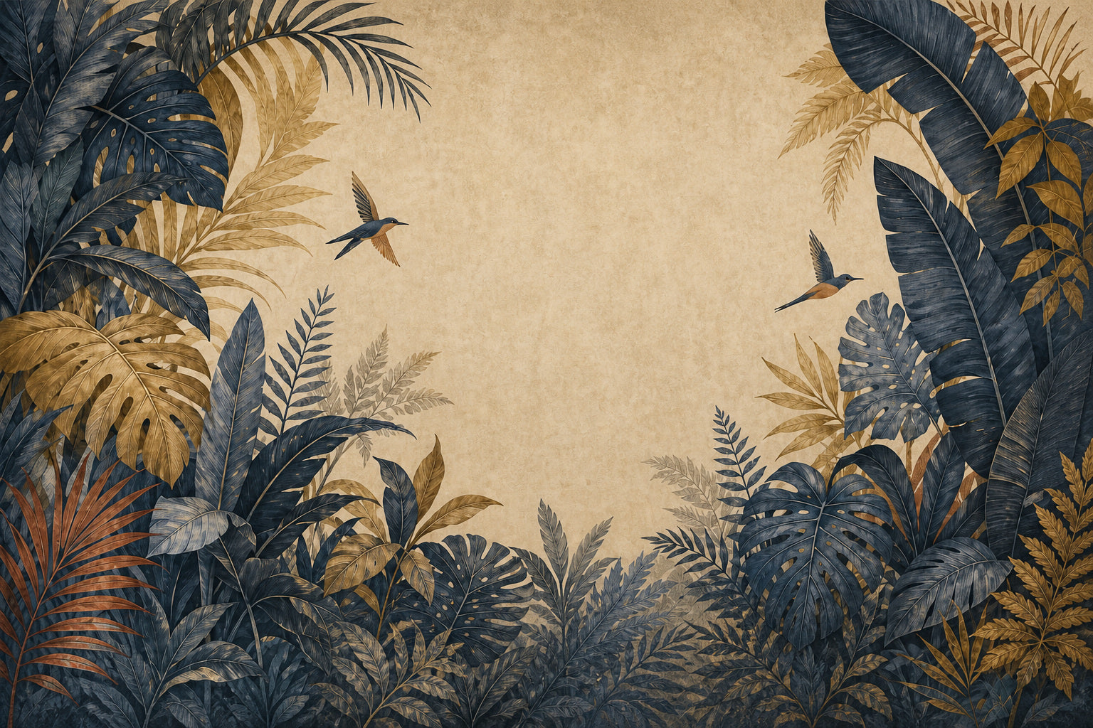 Slate Jungle Wallpaper Mural
