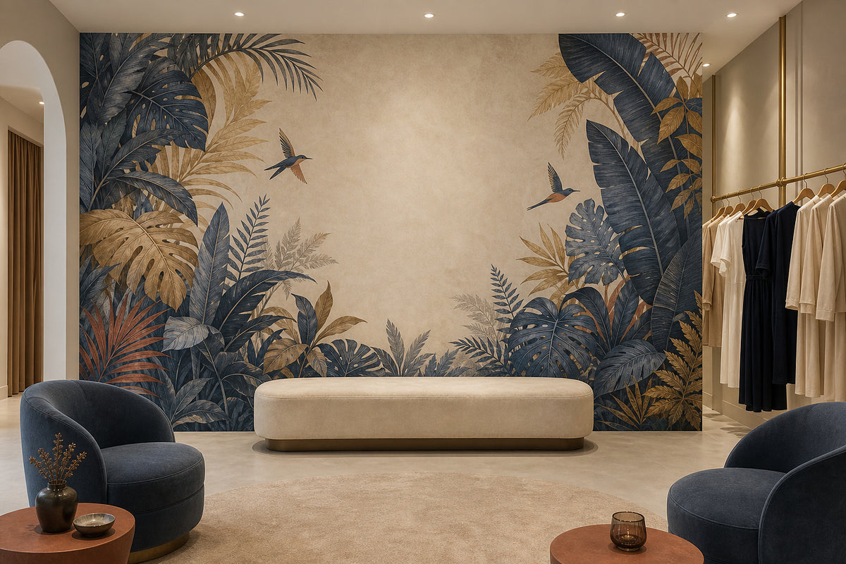 Slate Jungle Wallpaper Mural product view
