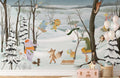 Snowland Animals Wallpaper Mural