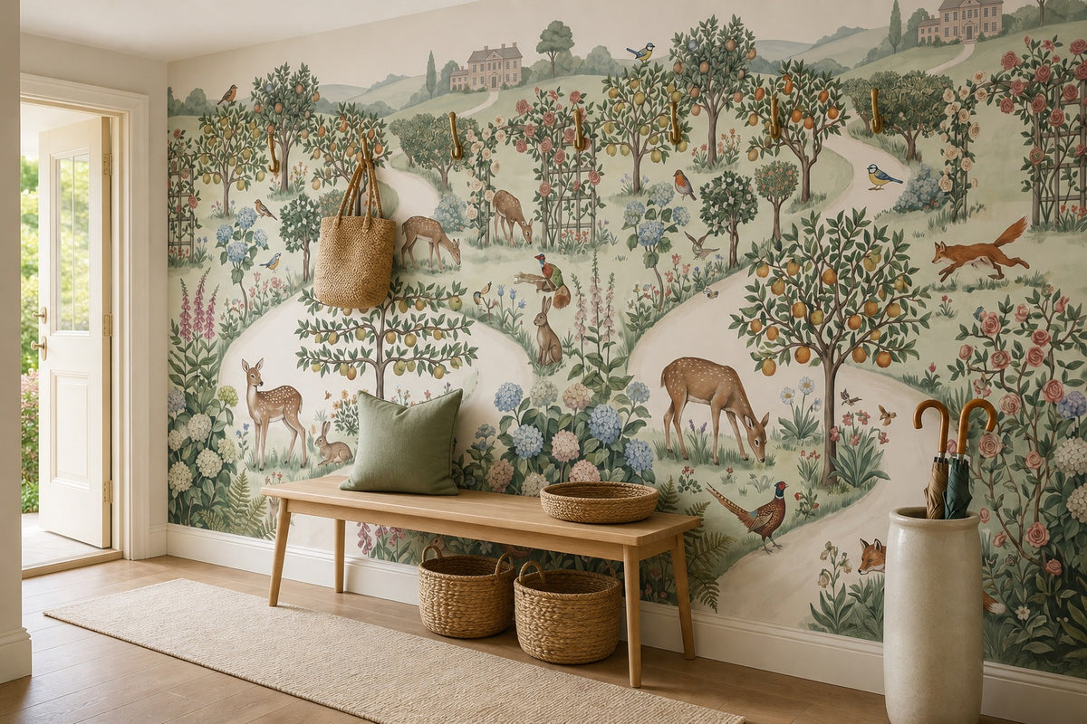 stone leaf vintage jungle wallpaper hallway custom stick on non woven vinyl removable