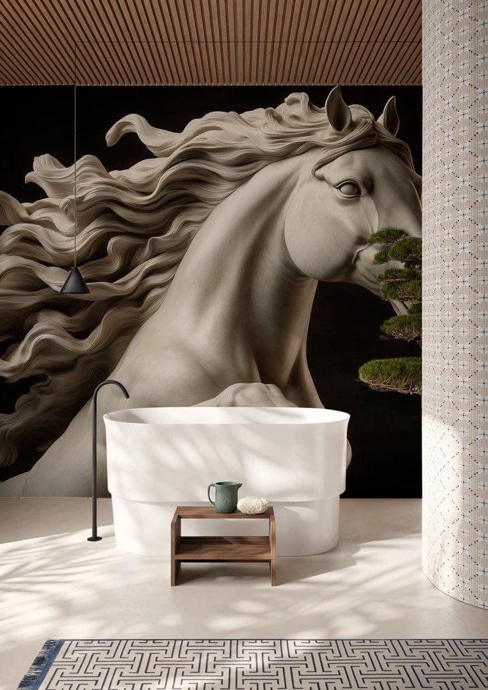 Storm-Charged Stallion Mural Wallpaper