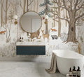 Polar Tan Ethereal Nordic Winter Forest Wallpaper Mural