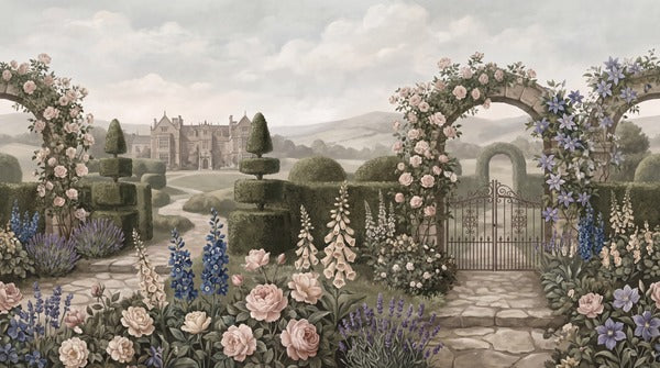 Rose Arch English Country Garden Wallpaper Mural
