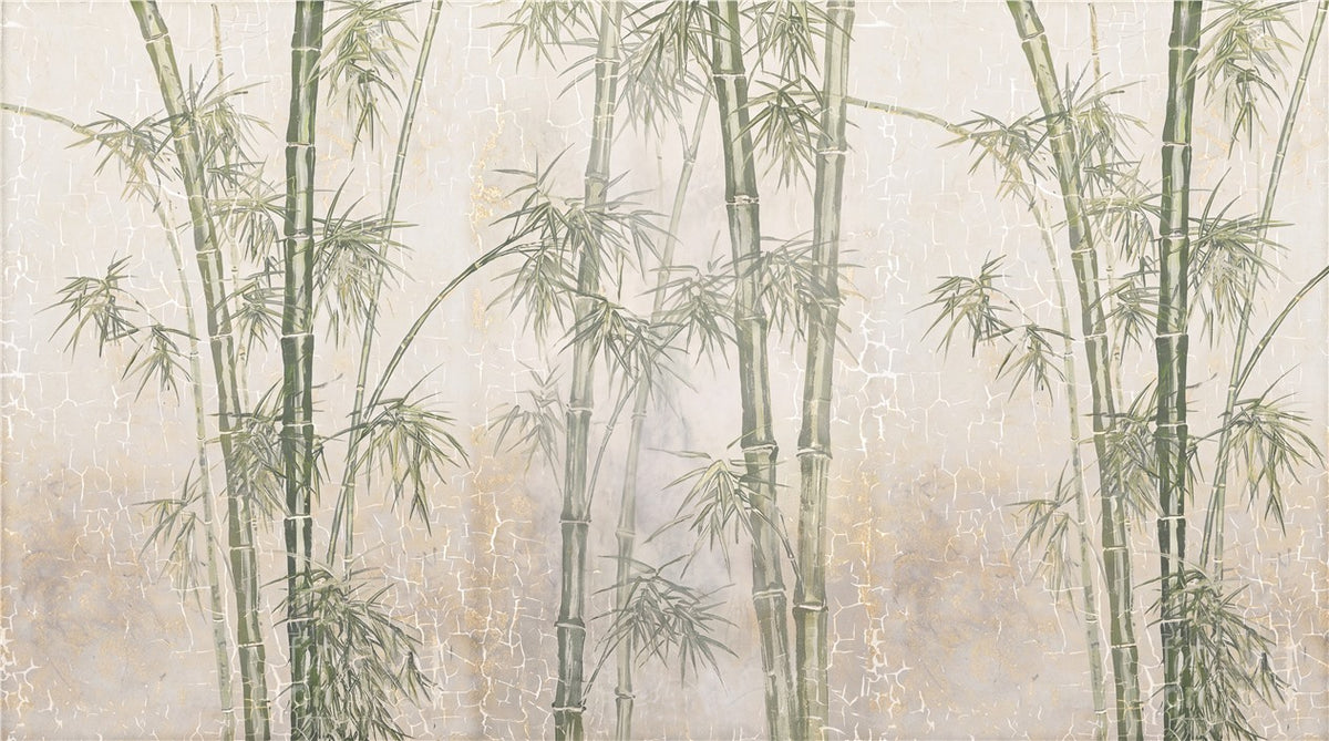 Tan Minimal Bamboo Forest Wallpaper Mural