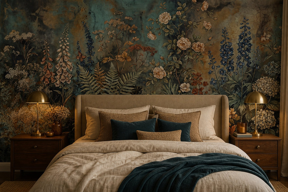 tan vintage jungle wallpaper bedroom custom peel and stick non woven vinyl removable
