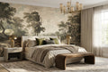 Olive Forest Lake Reflections Wallpaper Mural