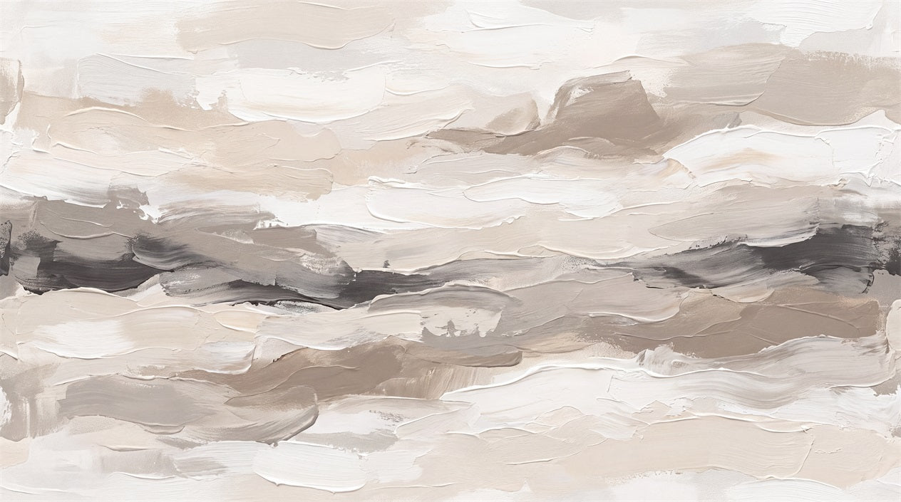Beige And Grey Abstract Horizons Wallpaper Mural