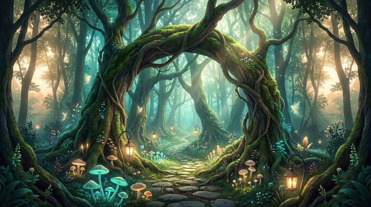 Enchanted Forest Archway Fantasy Wallpaper Mural