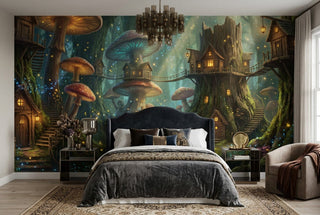 Enchanted Woodland Treehouse Wallpaper Mural
