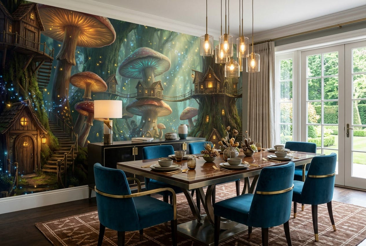 Enchanted Woodland Treehouse Wallpaper Mural