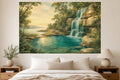 Teal Waterfall Wallpaper Mural