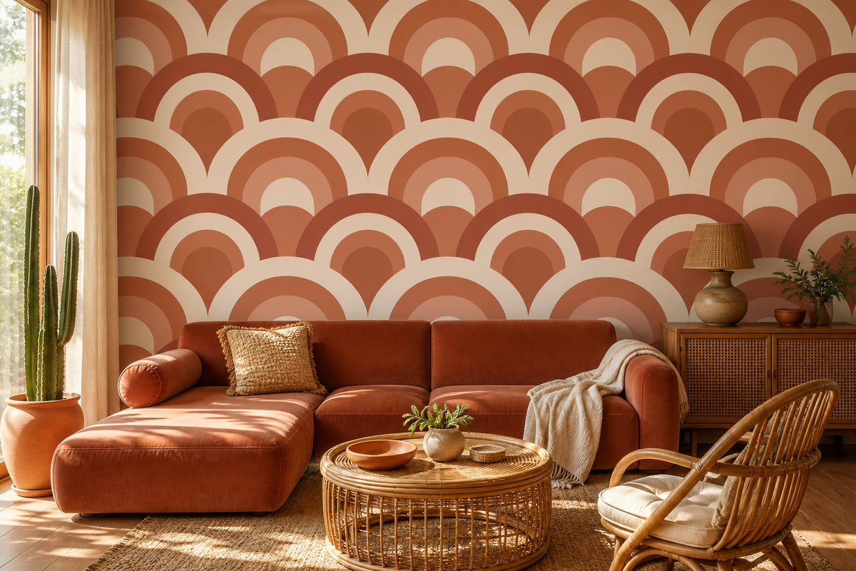 Terracotta Arc Wallpaper Mural product view