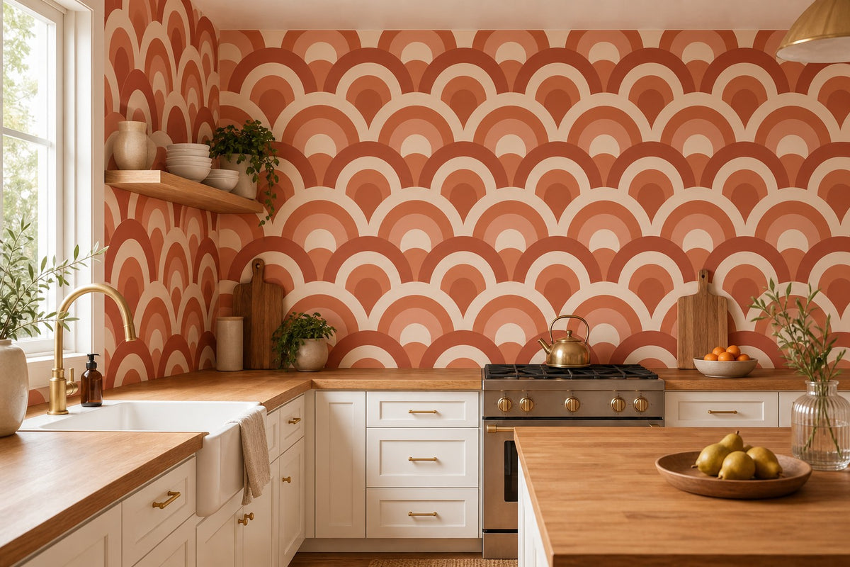 Terracotta Arc Wallpaper Mural product view