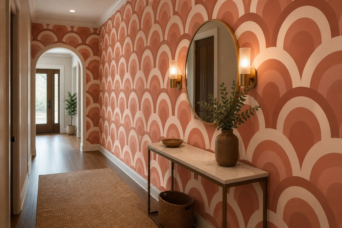 Terracotta Arc Wallpaper Mural product view