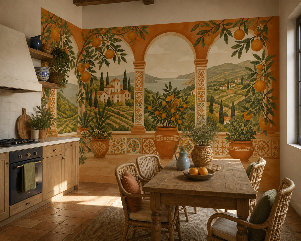 Terracotta Design Wallpaper Mural product view