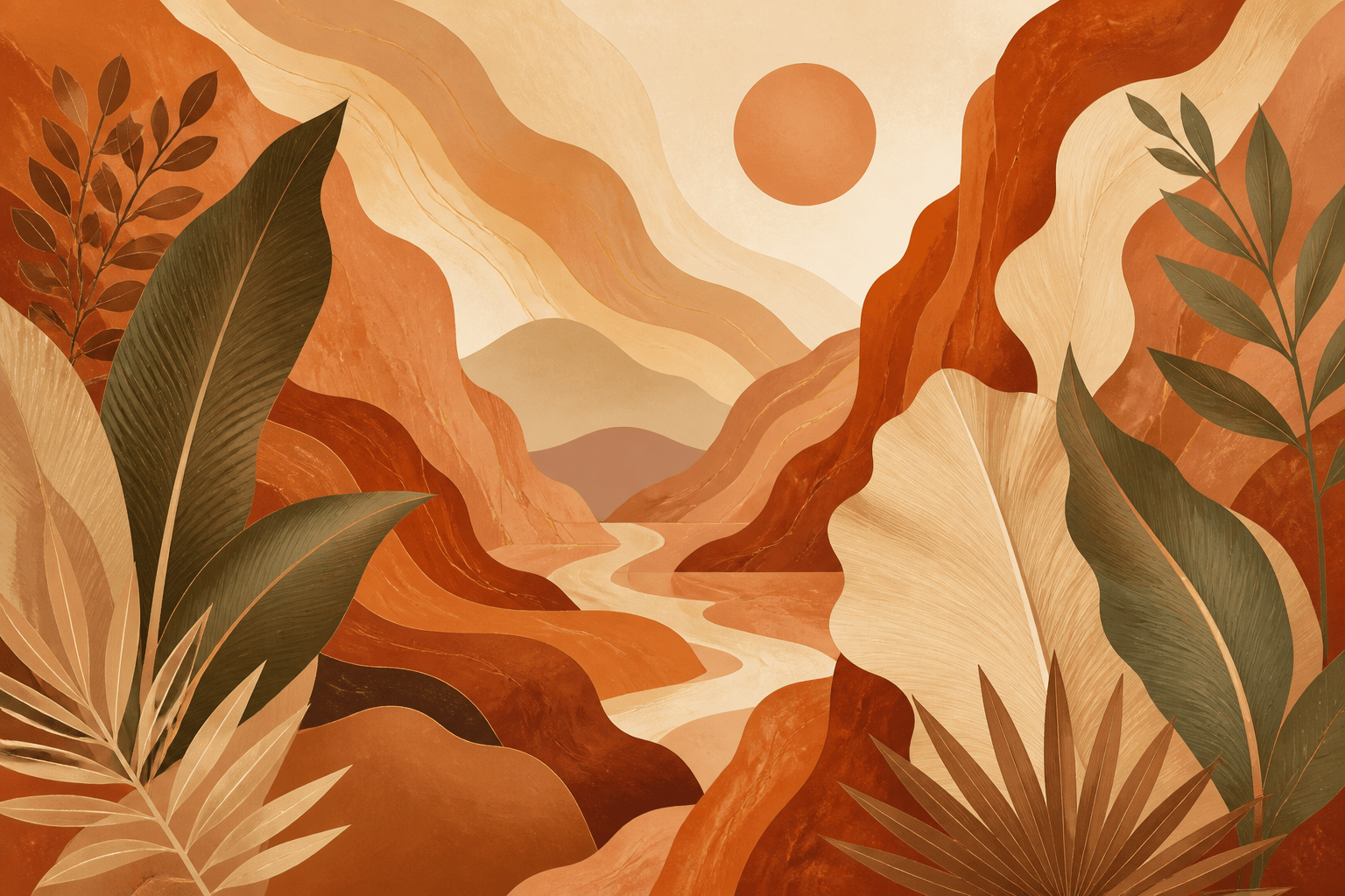 Terracotta Design Wallpaper Mural