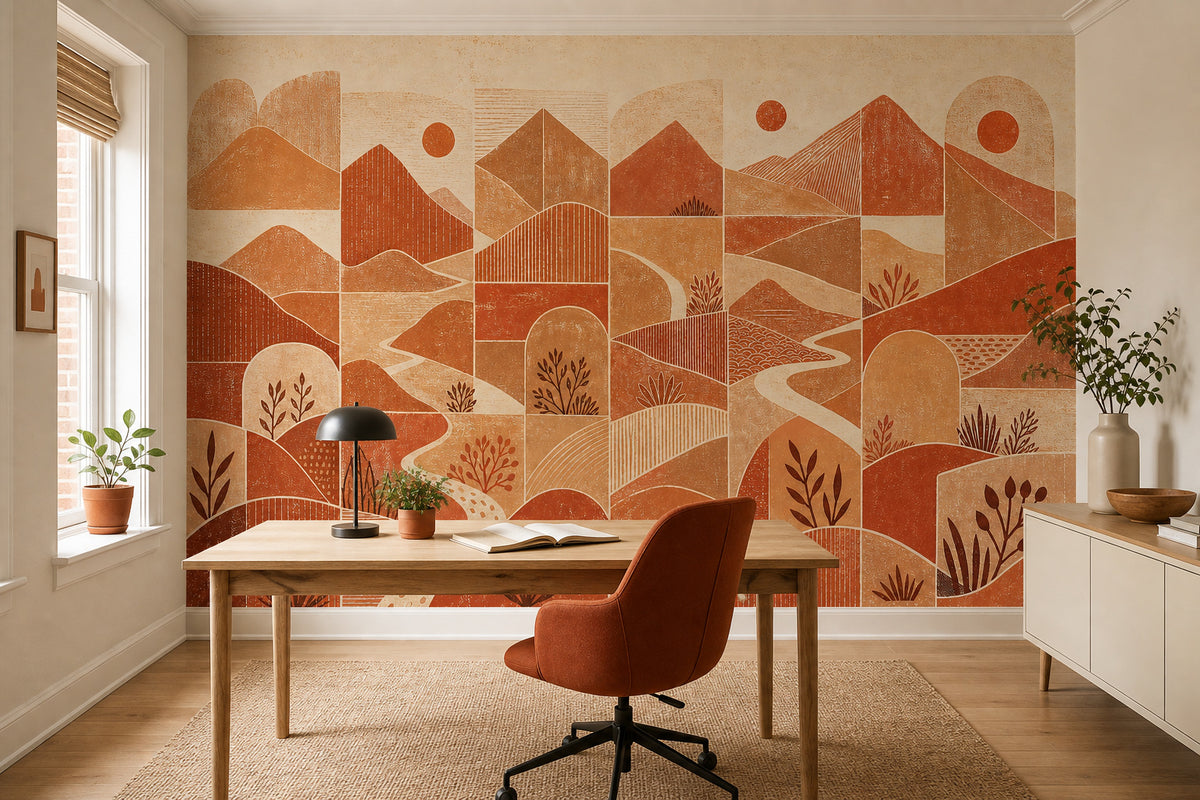 Terracotta Design Wallpaper Mural product view