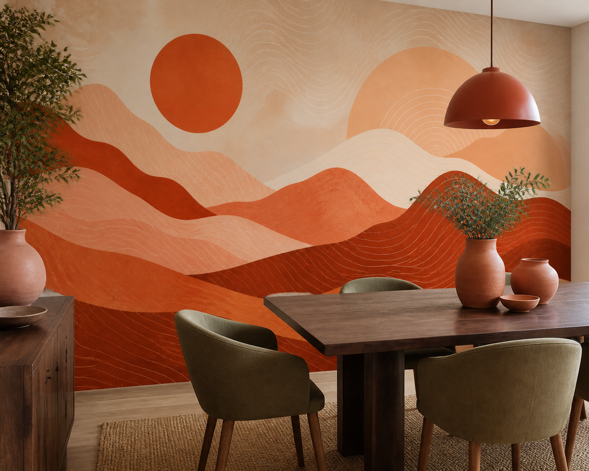 Terracotta Design Wallpaper Mural product view