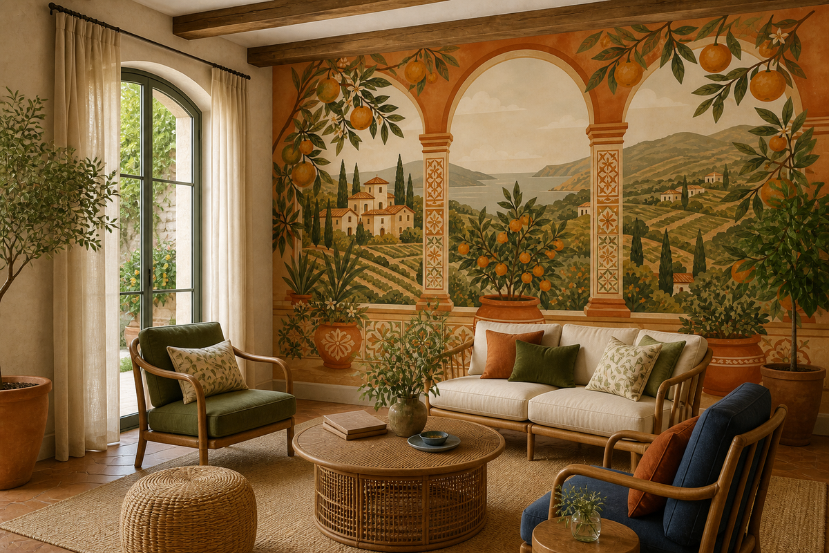 Terracotta Design Wallpaper Mural product view