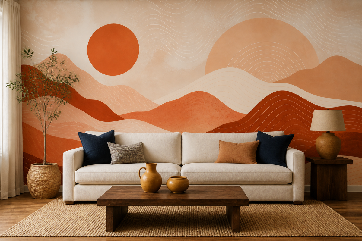 Terracotta Design Wallpaper Mural product view