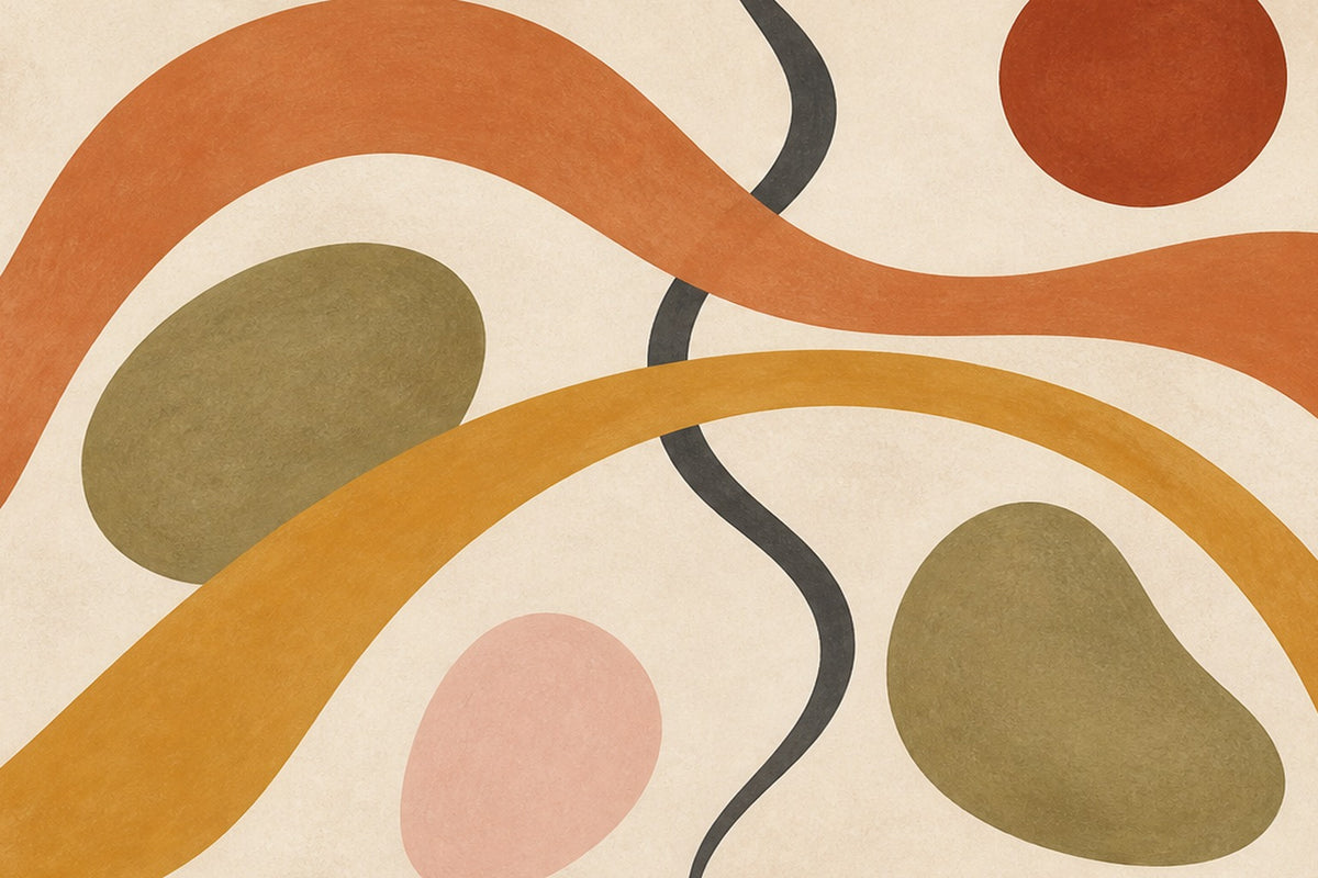 Terracotta Abstract Wallpaper Mural product view