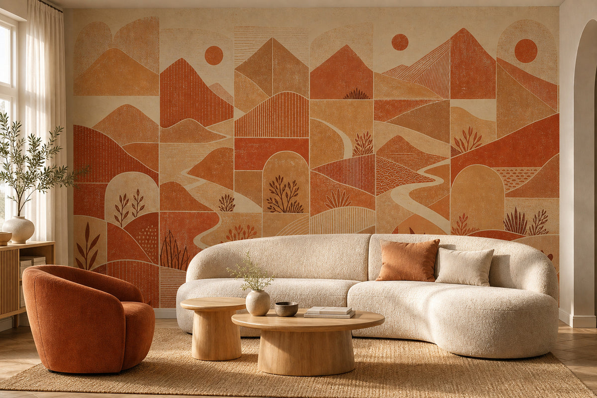 Terracotta Design Wallpaper Mural product view