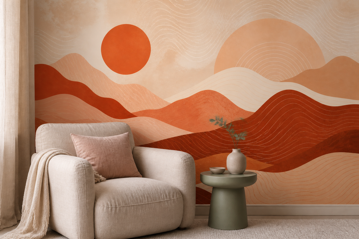 Terracotta Design Wallpaper Mural product view
