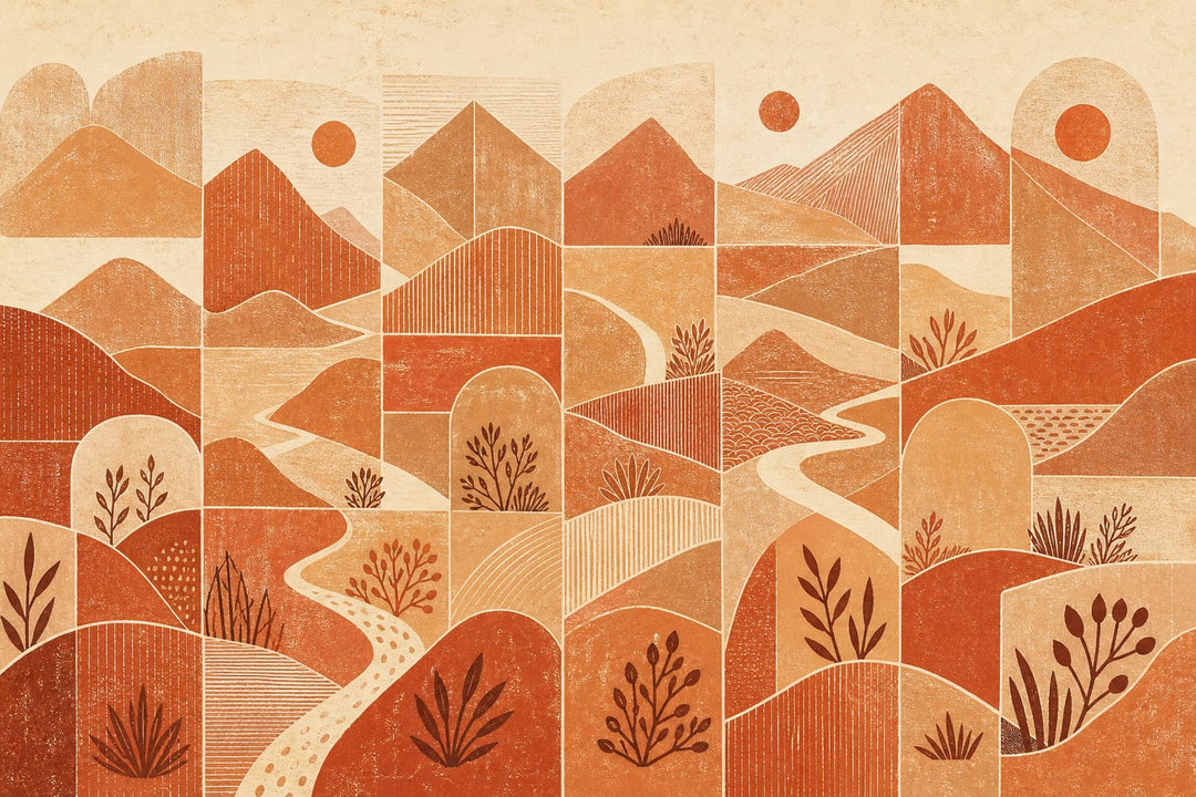 Terracotta Design Wallpaper Mural product view