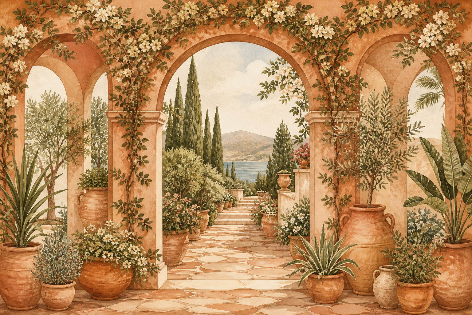 Terracotta Design Wallpaper Mural