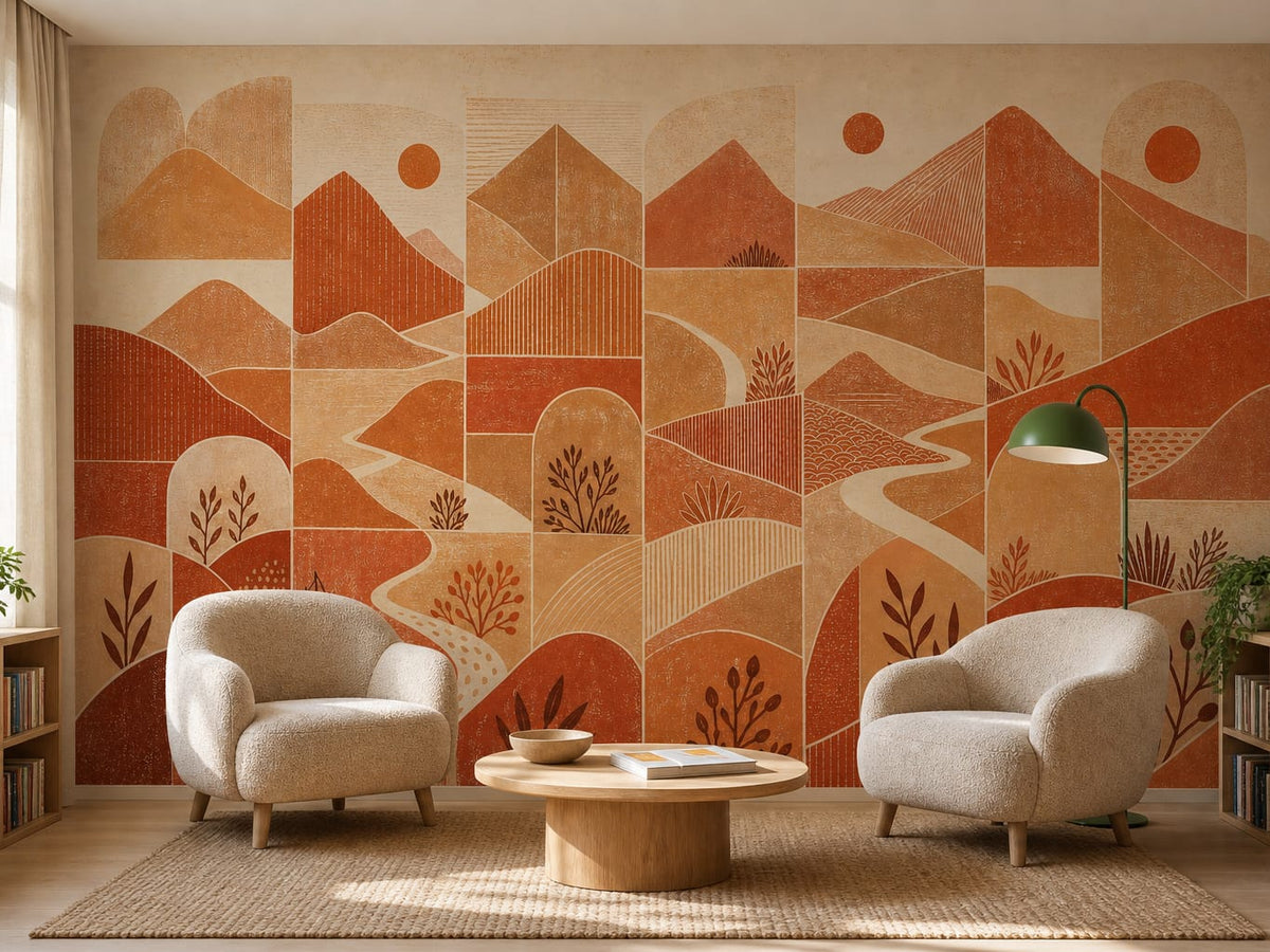 Terracotta Design Wallpaper Mural product view