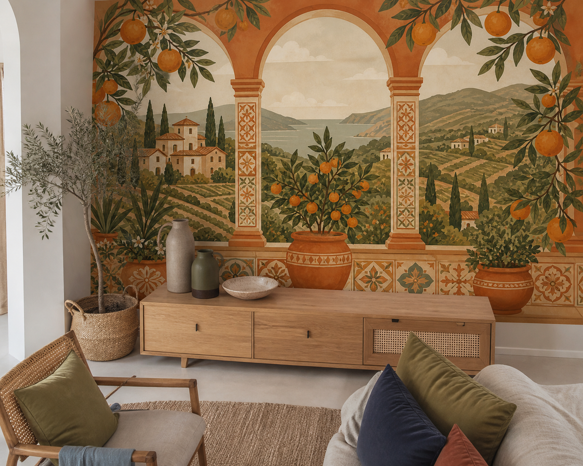 Terracotta Design Wallpaper Mural product view