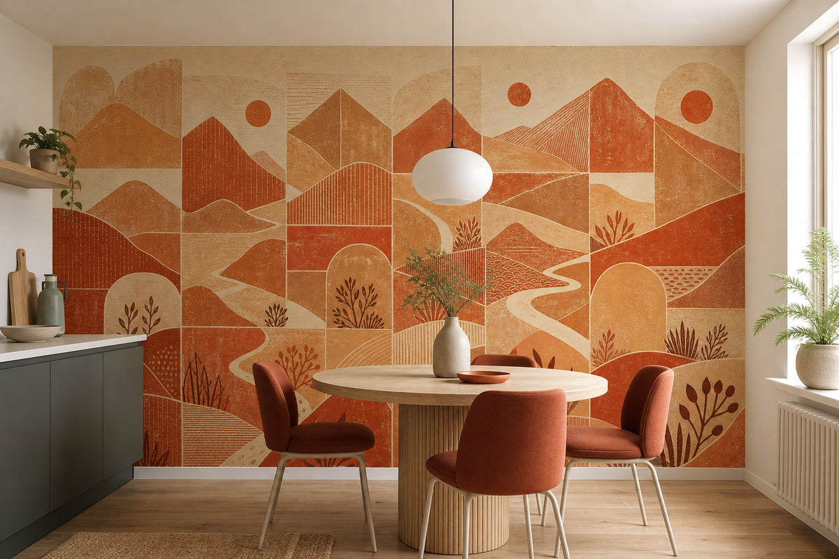 Terracotta Design Wallpaper Mural product view