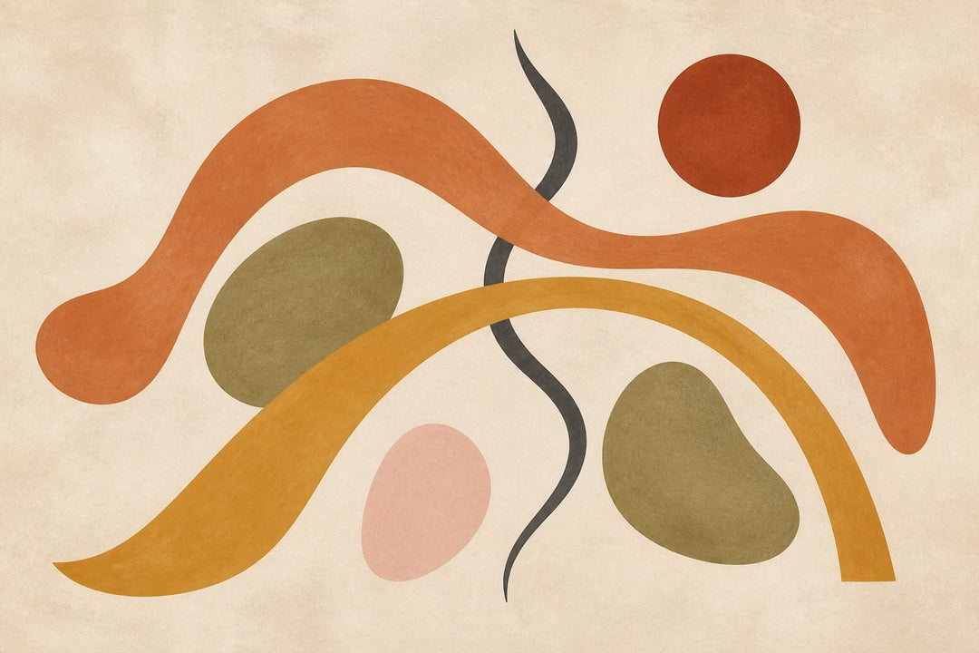 Terracotta Abstract Wallpaper Mural product view
