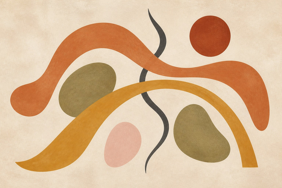 Terracotta Abstract Wallpaper Mural product view