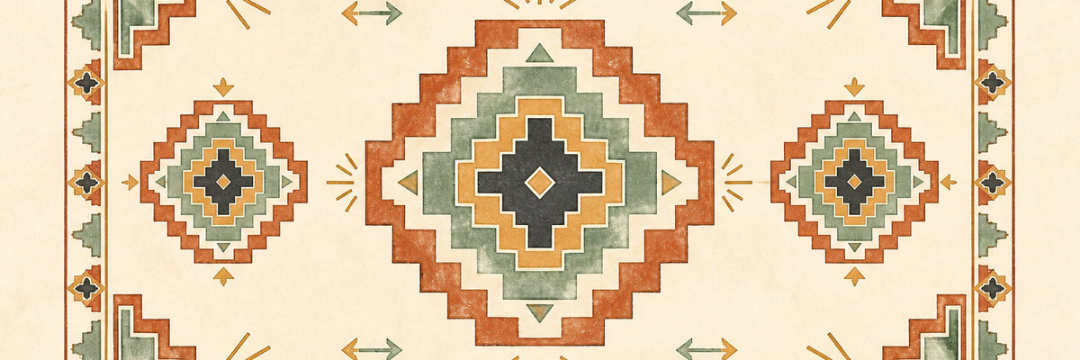 Terracotta Aztec Wallpaper Mural product view