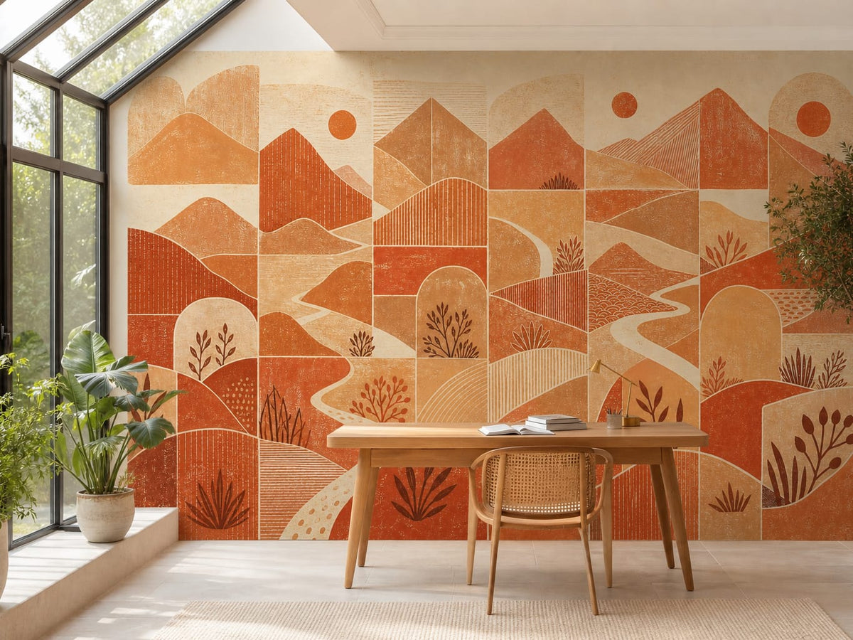 Terracotta Design Wallpaper Mural product view