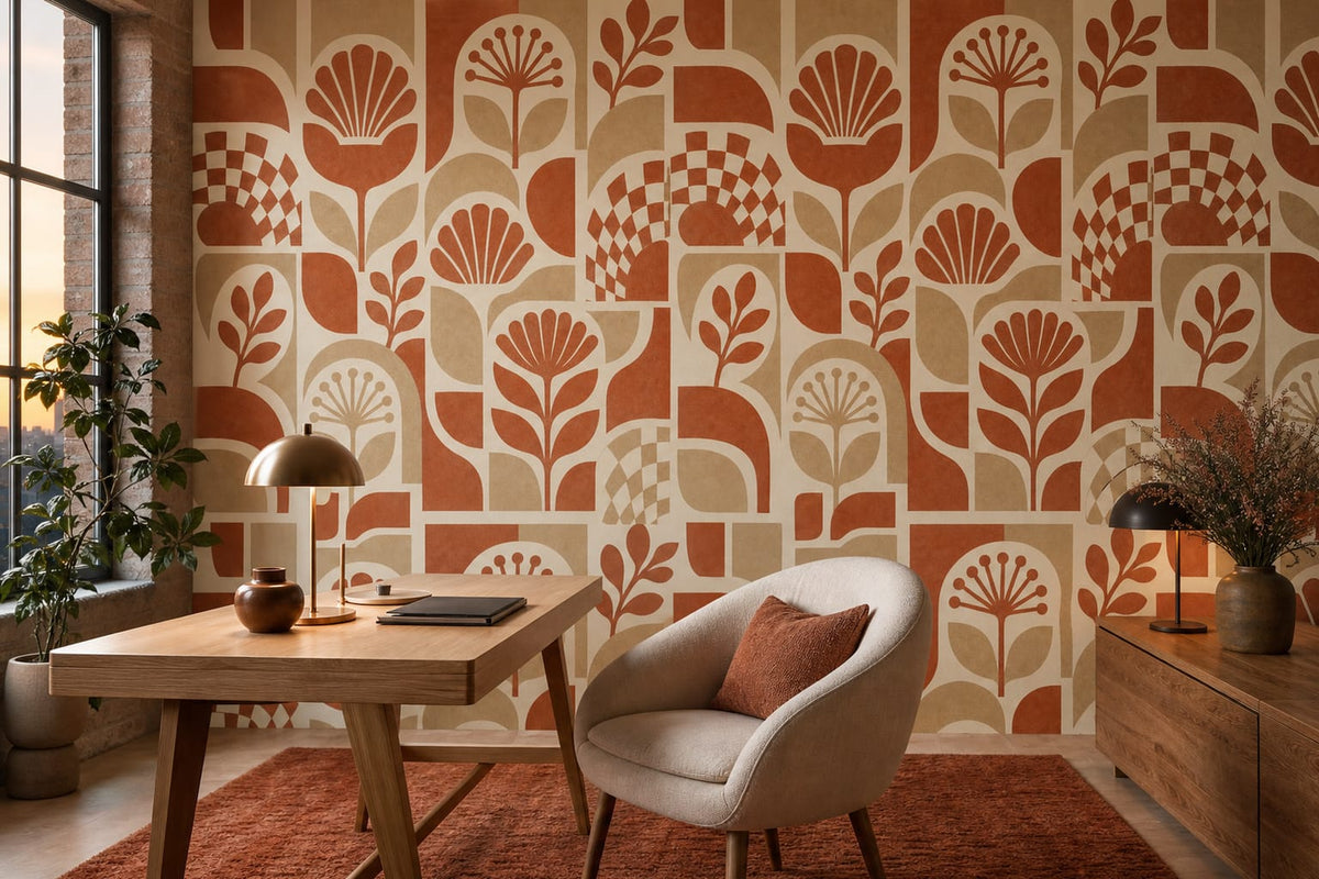 Terracotta Design Wallpaper Mural product view