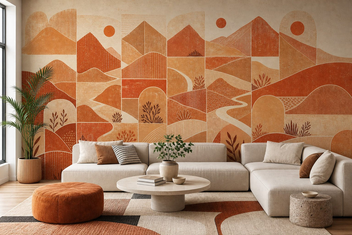 Terracotta Design Wallpaper Mural product view