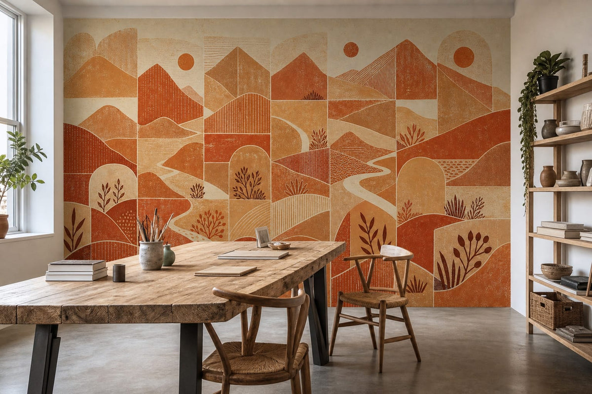 Terracotta Design Wallpaper Mural product view