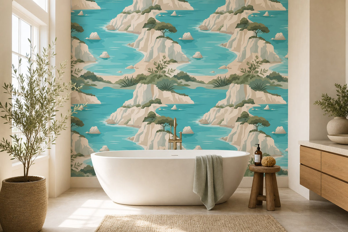 Turquoise Island Wallpaper Mural product view